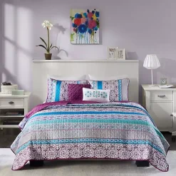 Kirklands Home Adley Reversible Full/Queen 5-pc. Quilt Set New