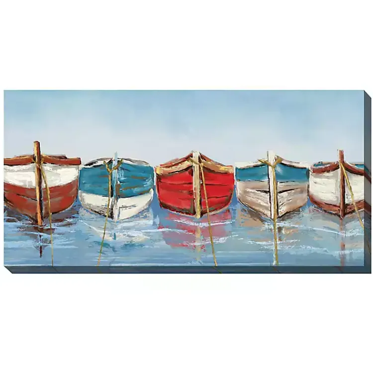 Kirklands Home All in a Row Outdoor Canvas Art Print Blue Discount
