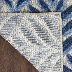 Kirklands Home Aloha Botanical Indoor/Outdoor Rug, 7x10 Blue Best