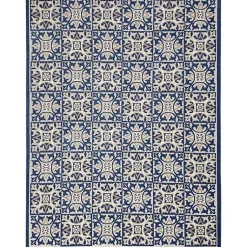 Kirklands Home Aloha Blue Geometric Indoor/Outdoor Area Rug, 6x9 Sale