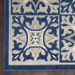 Kirklands Home Aloha Blue Geometric Indoor/Outdoor Area Rug, 9x12 Discount