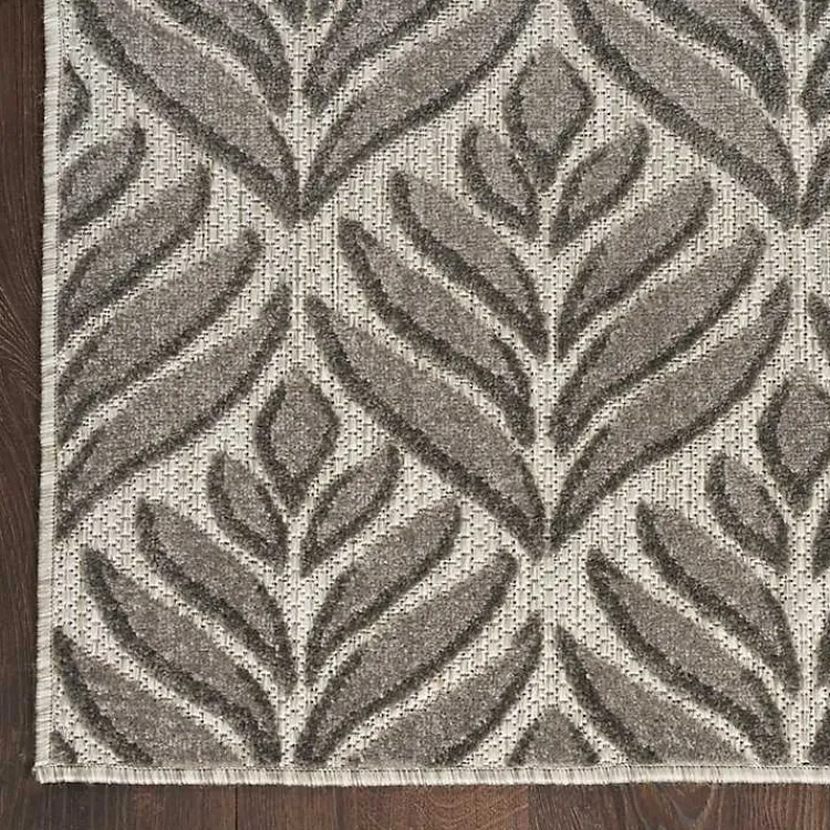 Kirklands Home Aloha Botanical Indoor/Outdoor Rug, 6x9 Gray