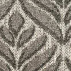 Kirklands Home Aloha Botanical Indoor/Outdoor Rug, 7x10 Gray Outlet