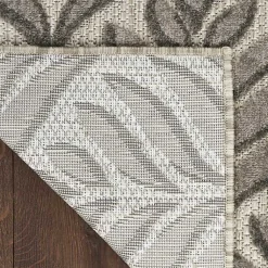 Kirklands Home Aloha Botanical Indoor/Outdoor Rug, 7x10 Gray Outlet