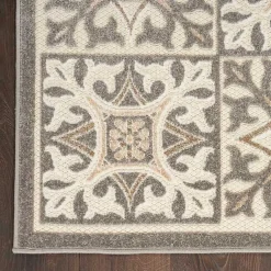 Kirklands Home Aloha Ivory Geometric Indoor/Outdoor Area Rug, 6x9 Clearance