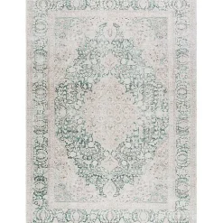 Kirklands Home Amelie Green Traditional Washable Area Rug, 5x7 Sale