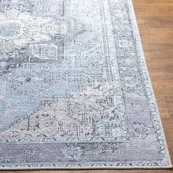 Kirklands Home Amelie Silver Classic Washable Area Rug, 6x9 Blue Sale