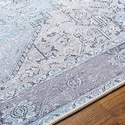 Kirklands Home Amelie Silver Classic Washable Area Rug, 6x9 Blue Sale