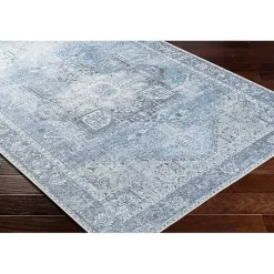 Kirklands Home Amelie Silver Classic Washable Area Rug, 7x10 Blue Sale