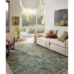 Kirklands Home Anniston Vintage Blue Area Rug, 8x10 New