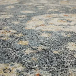 Kirklands Home Anthracite Granary Floral Area Rug, 8x10 Blue