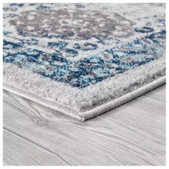 Kirklands Home Aqua and Gray Alex Loomed Area Rug, 7x9 Best