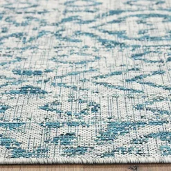 Kirklands Home Azure Terrace Sun Shower Outdoor Area Rug, 7x9 New