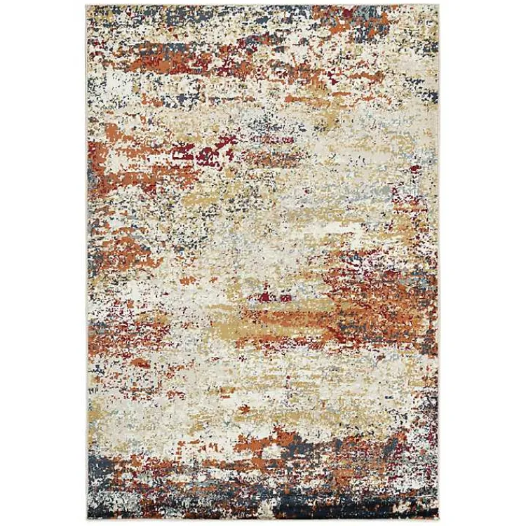 Kirklands Home Bastia Ivory Orange Area Rug, 5x7 Multi Best
