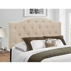 Kirklands Home Beige Bryne Button Tufted Full/Queen Headboard Tan Best