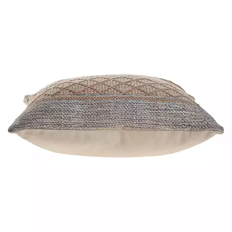 Pillows>Kirklands Home Beige Criss Cross Accent Pillow Brown