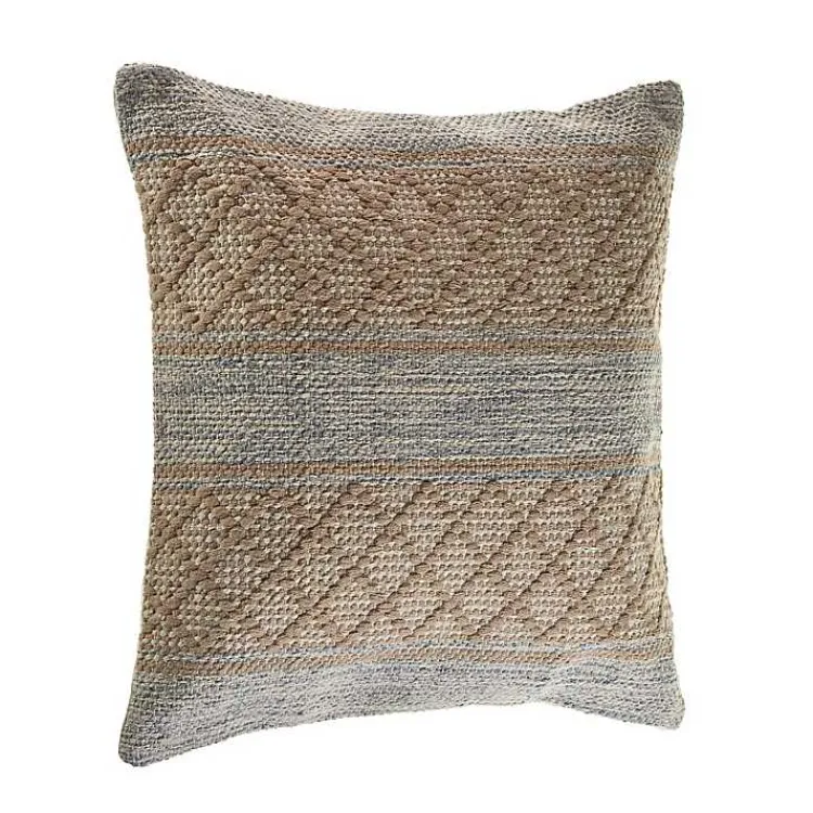 Pillows>Kirklands Home Beige Criss Cross Accent Pillow Brown