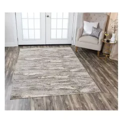 Kirklands Home Beige Edward Abstract Area Rug, 5x7 Sale