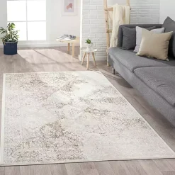 Kirklands Home Beige Faded Damask Area Rug, 5x7 Tan Hot