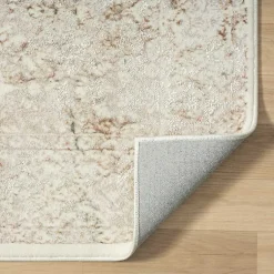 Kirklands Home Beige Faded Damask Area Rug, 5x7 Tan Hot