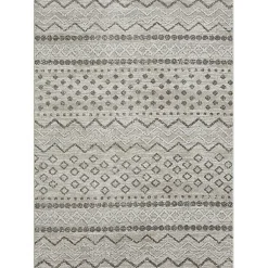 Kirklands Home Beige Geometric Stripe Washable Area Rug, 7x9 Hot