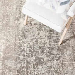 Kirklands Home Beige Madison Abstract Area Rug, 6x6 Tan Hot