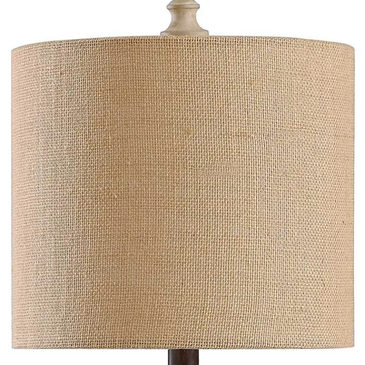 Kirklands Home Beige Stripes Curved Table Lamp Tan Sale