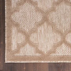 Kirklands Home Beige Trellis Indoor/Outdoor Area Rug, 6x9 Tan Best
