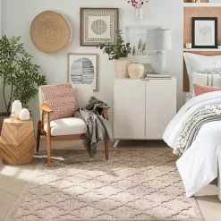 Kirklands Home Beige Trellis Indoor/Outdoor Area Rug, 6x9 Tan Best