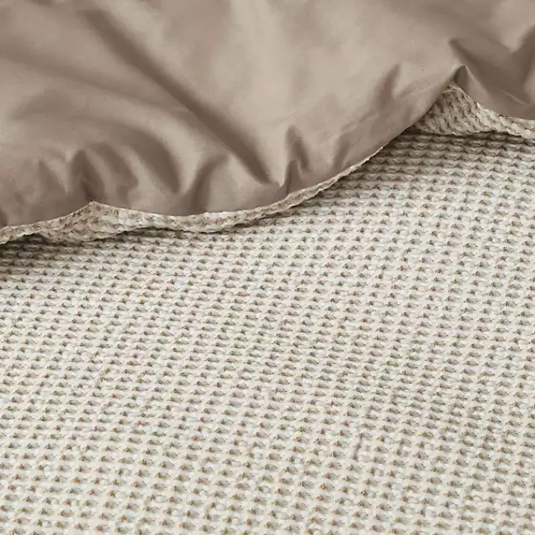Kirklands Home Beige Waffle Weave 3-pc. Queen Duvet Cover Set Tan Online