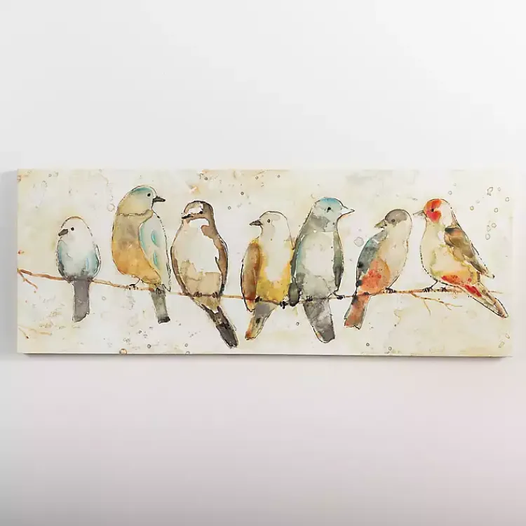 Kirklands Home Birds on Wire Canvas Art Print