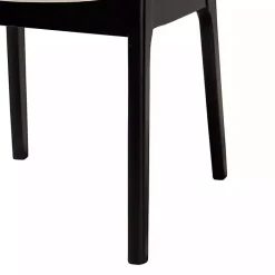 Kirklands Home Black & Cream Modern Dining Chairs, Set of 2 White