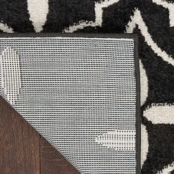 Kirklands Home Black & Ivory Quatrefoil Indoor/Outdoor Rug, 5x7 Clearance