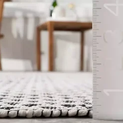 Kirklands Home Black & White Trellis Indoor/Outdoor Rug, 4x6 New