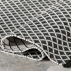 Kirklands Home Black & White Trellis Indoor/Outdoor Runner, 3x8 Online