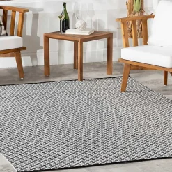 Kirklands Home Black & White Trellis Indoor/Outdoor Runner, 3x8 Online