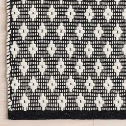 Kirklands Home Black and Ivory Dainty Diamond Area Rug, 5x8 Discount