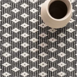 Kirklands Home Black and Ivory Dainty Diamond Area Rug, 4x6 Online