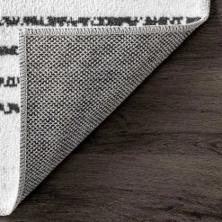 Kirklands Home Black and Ivory Diamond Washable Runner Online