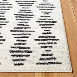 Kirklands Home Black and Ivory Tulum Geometric Area Rug, 8x10 Best