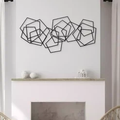 Kirklands Home Astraga Pentagon Plaque Black