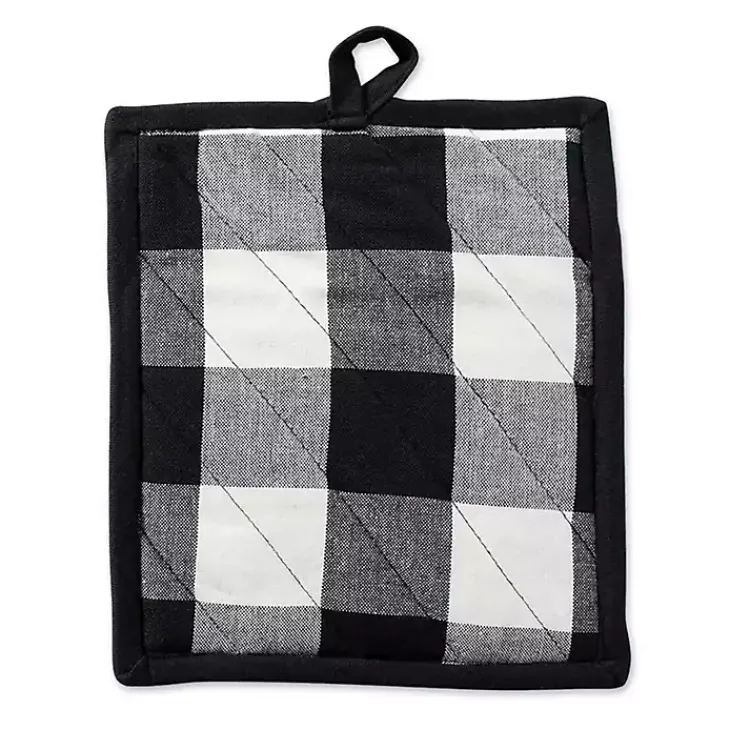 Kirklands Home Black Buffalo Check 3-pc. Potholder & Towel Set