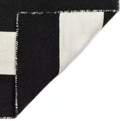 Kirklands Home Black Cabana Stripe Indoor/Outdoor Area Rug, 3x5 Discount