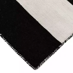 Kirklands Home Black Cabana Stripe Indoor/Outdoor Area Rug, 7x9 Best