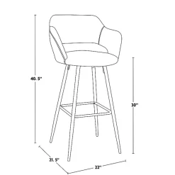 Kirklands Home Faux Leather Marge Bar Stools, Set of 2 Black Outlet