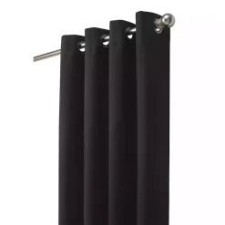 Kirklands Home Faux Suede out Curtain Panel, 108 in. Black Best