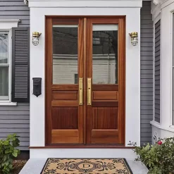 Kirklands Home Black Fleur De Lis Monogram D Doormat Hot