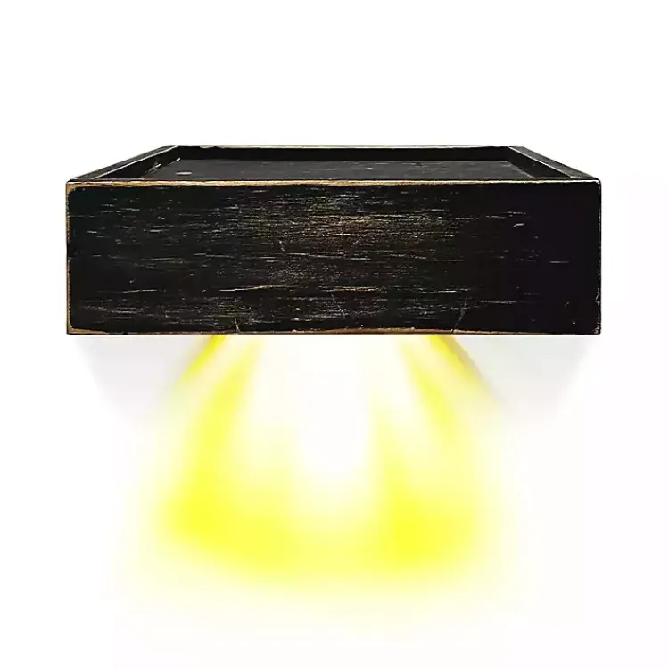 Kirklands Home Black LED Floating Shelf with Remote, 7 in. Hot