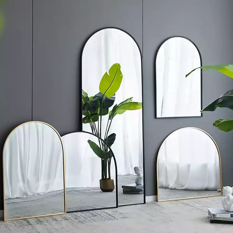 Kirklands Home Long Arched Wall Mirror Black Hot