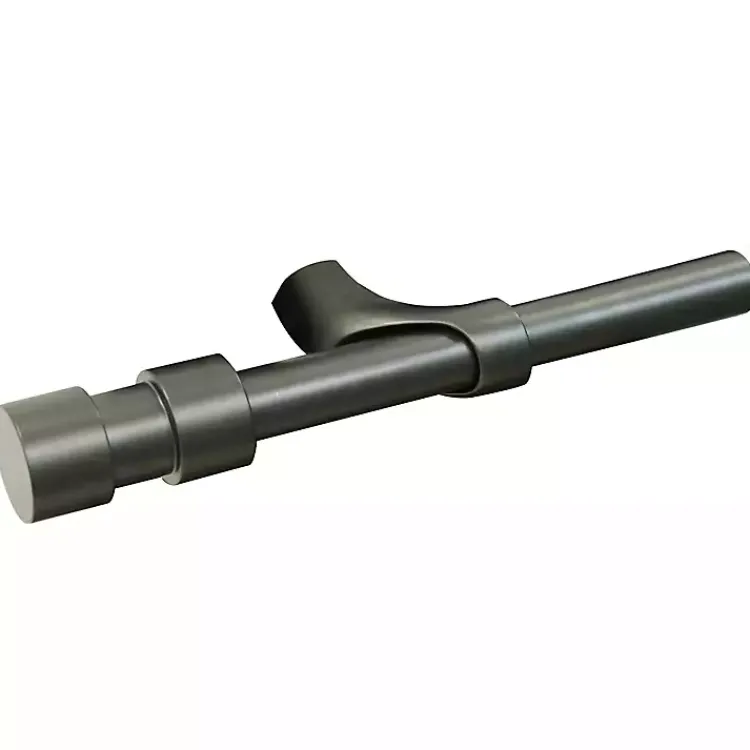 Kirklands Home Black Metal Blackout Finial Curtain Rod, 36 in. Clearance